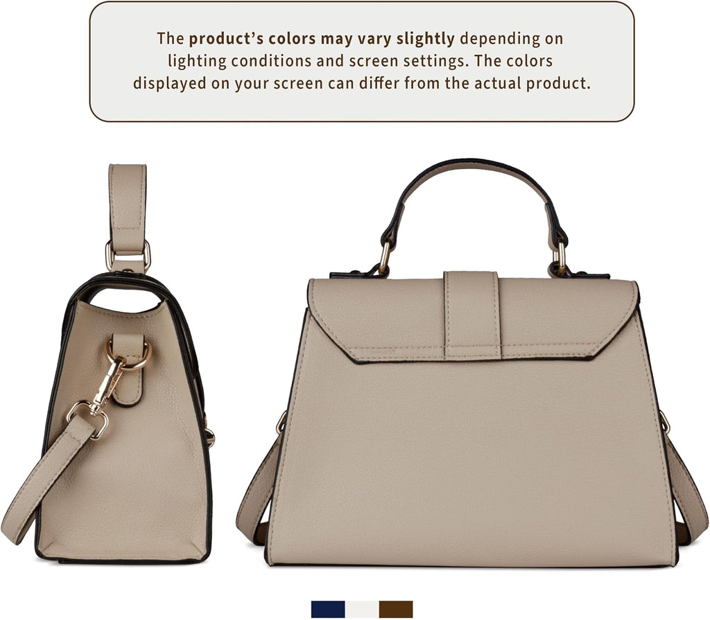 Octistart Mare 3.0 Damen Elegante Kunstleder Schultertasche – Kleine Handtasche Schwarz