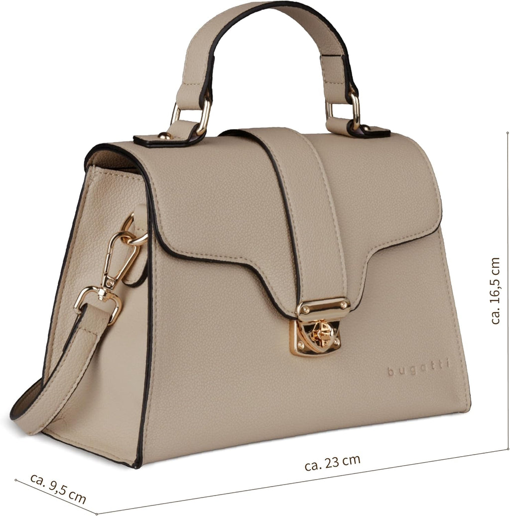 Octistart Mare 3.0 Damen Elegante Kunstleder Schultertasche – Kleine Handtasche Schwarz